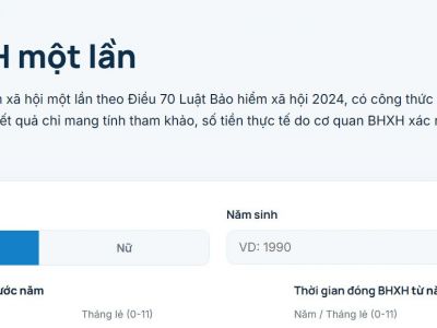 Giới thiệu Công cụ tính BHXH một lần eBaohiem