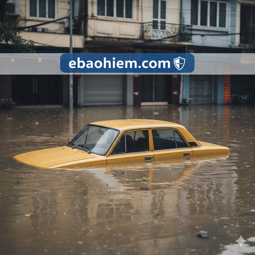 Xe ô tô ngập nước bồi thường bảo hiểm
