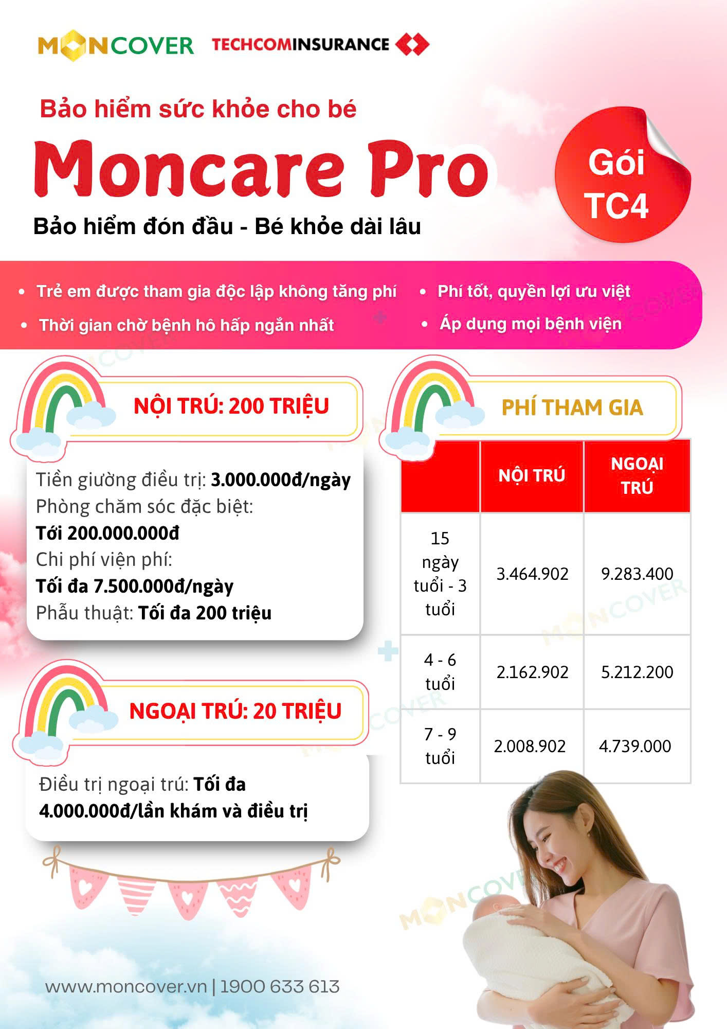 Bảo hiểm Techcombank cho bé