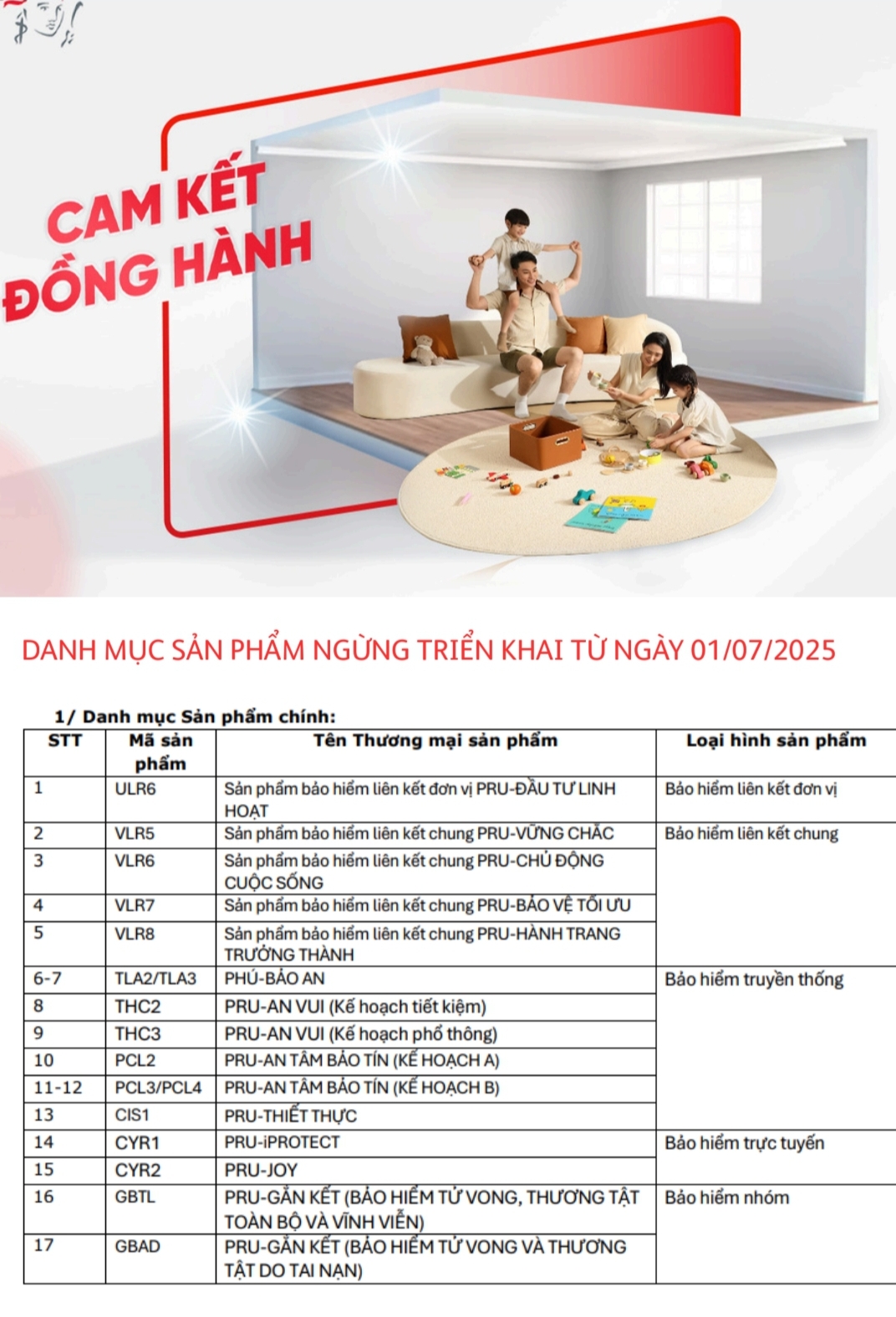 Cac goi bao hiem Prudential